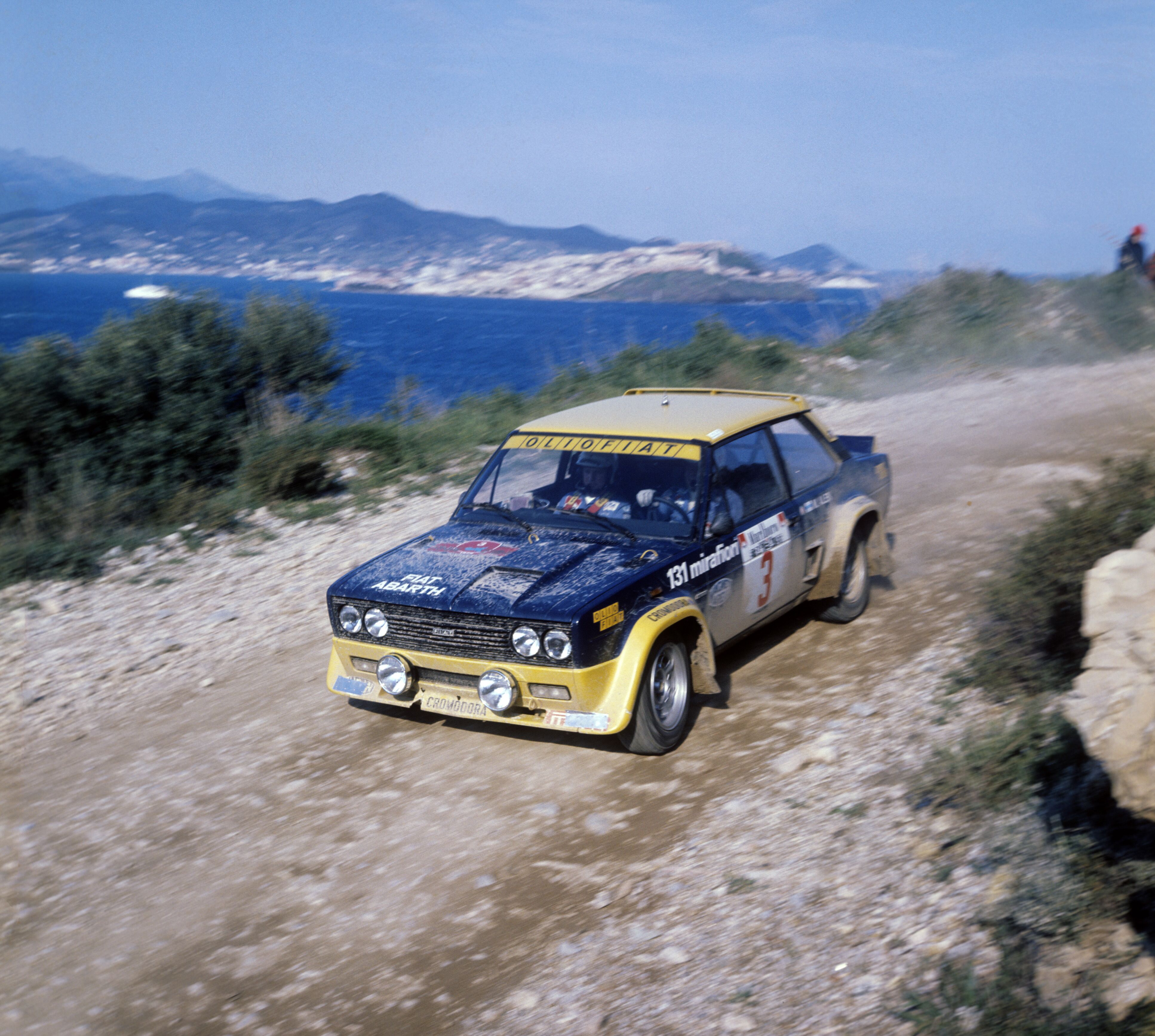 1976, Elba Rally, Alen, Markku, Fiat 131 Abarth Mirafiori, European Rally Champ., Action
