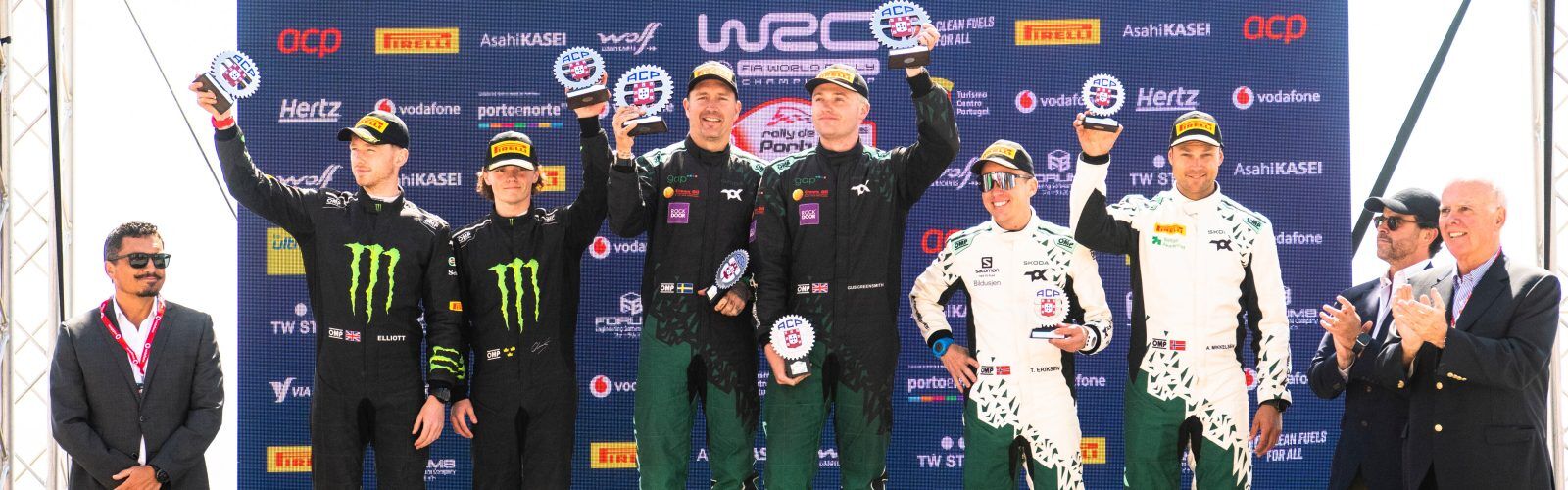 Gus Greensmith , Oliver Solberg, Andreas Mikkelsen