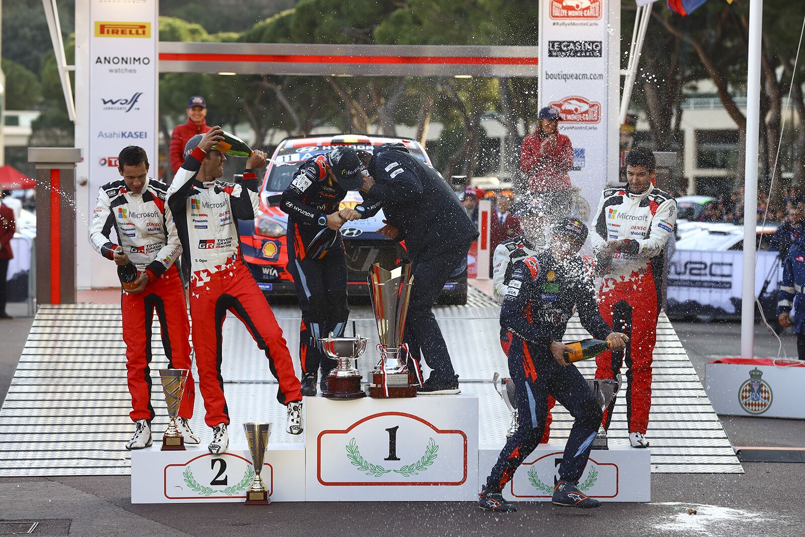 Monte Carlo Rally podium 2020