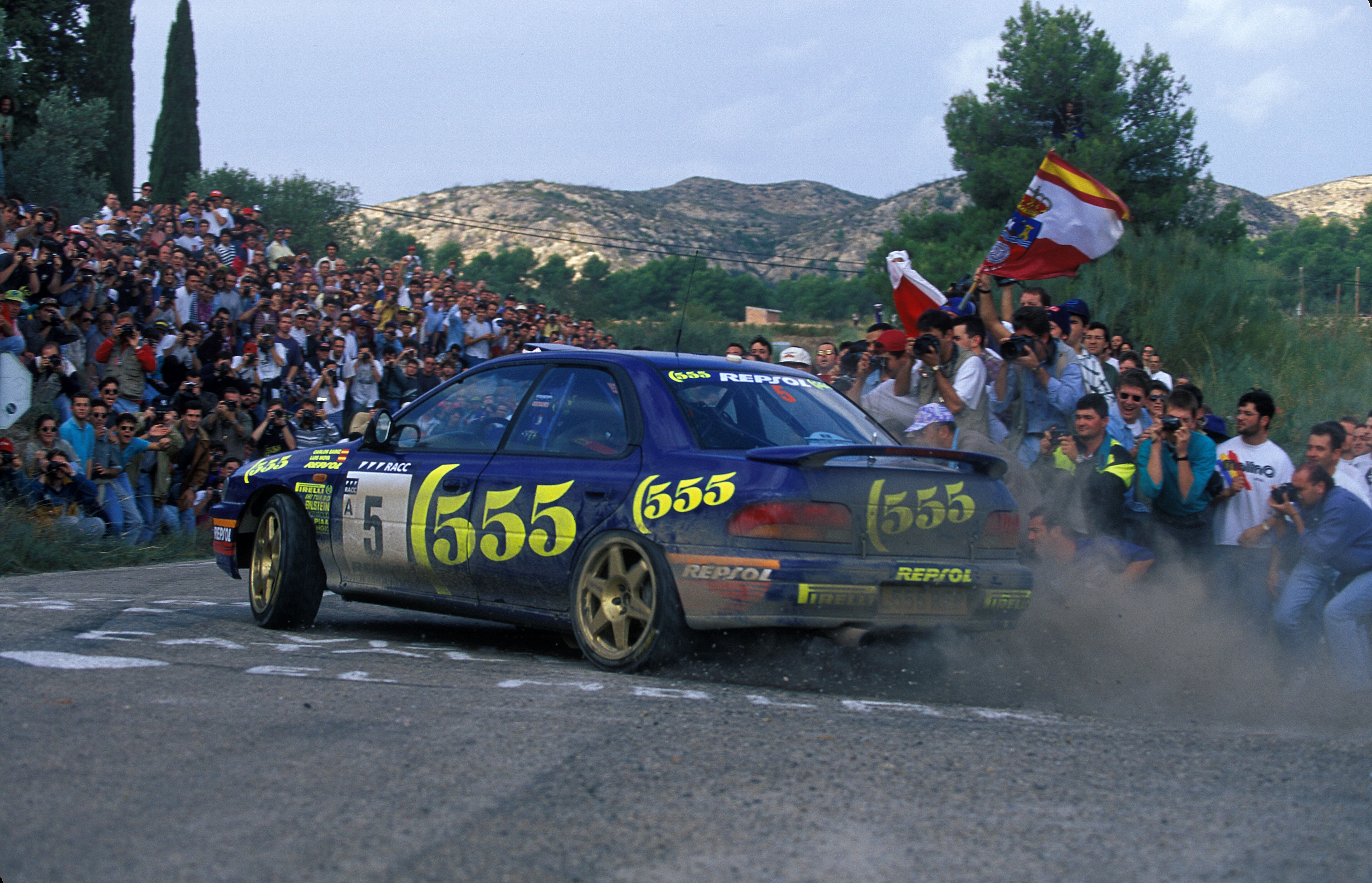 1995, Catalunya Spain Rally, Sainz, Carlos, Subaru Impreza 555, Action