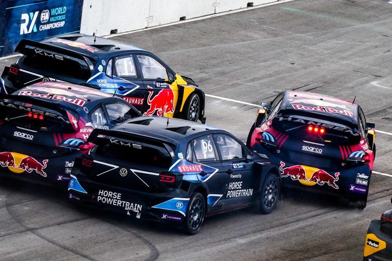 Timmy Hansen, Kevin Hansen, Ole Christian Veiby and Johan Kristoffersson