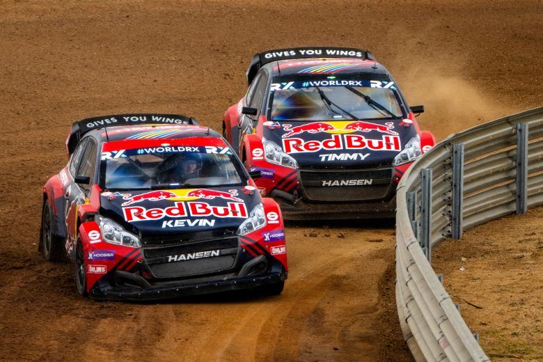 Hansen brothers competing in electric Peugeots
