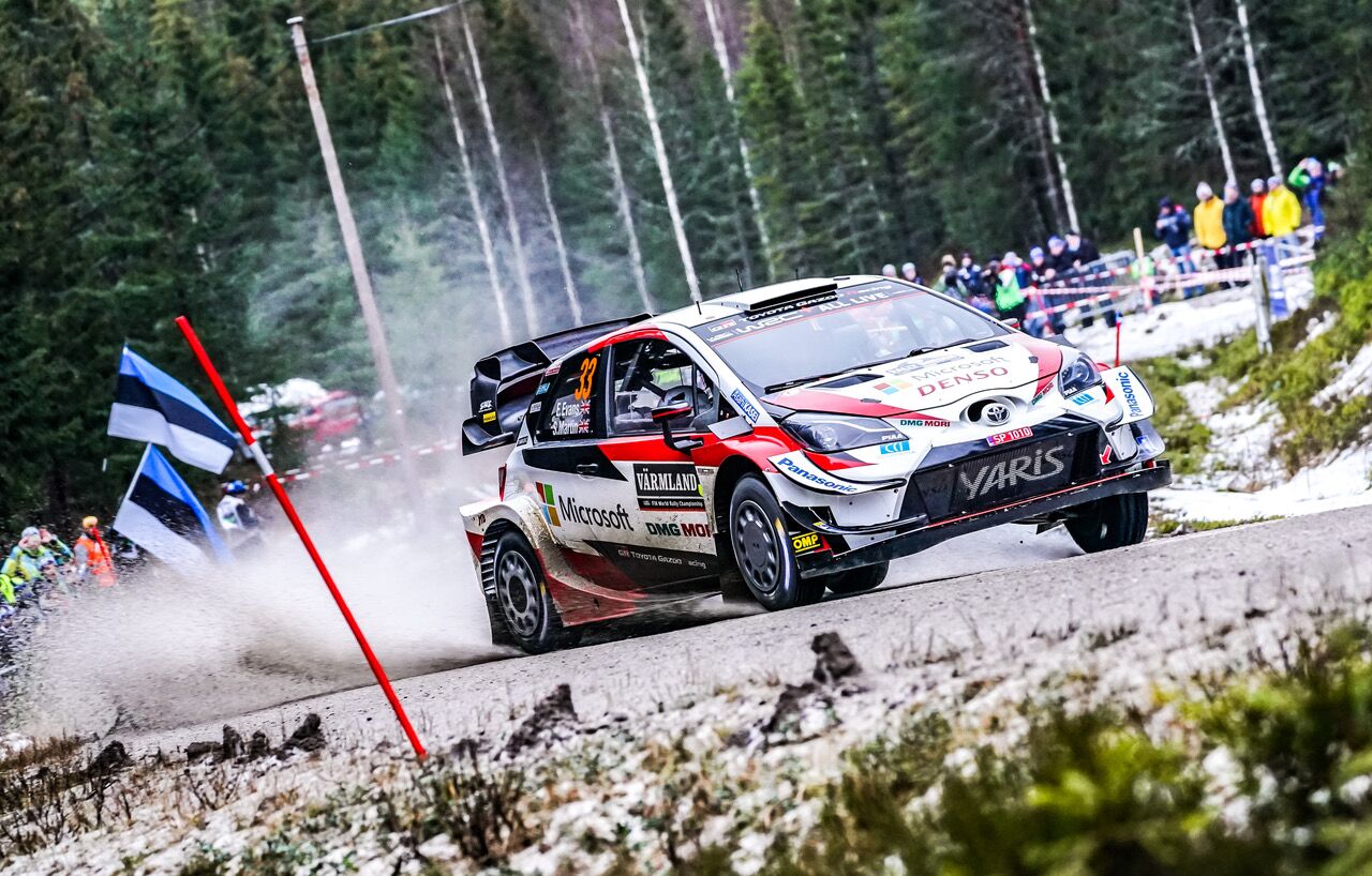 Elfyn Evans Toyota WRC Rally Sweden 2020